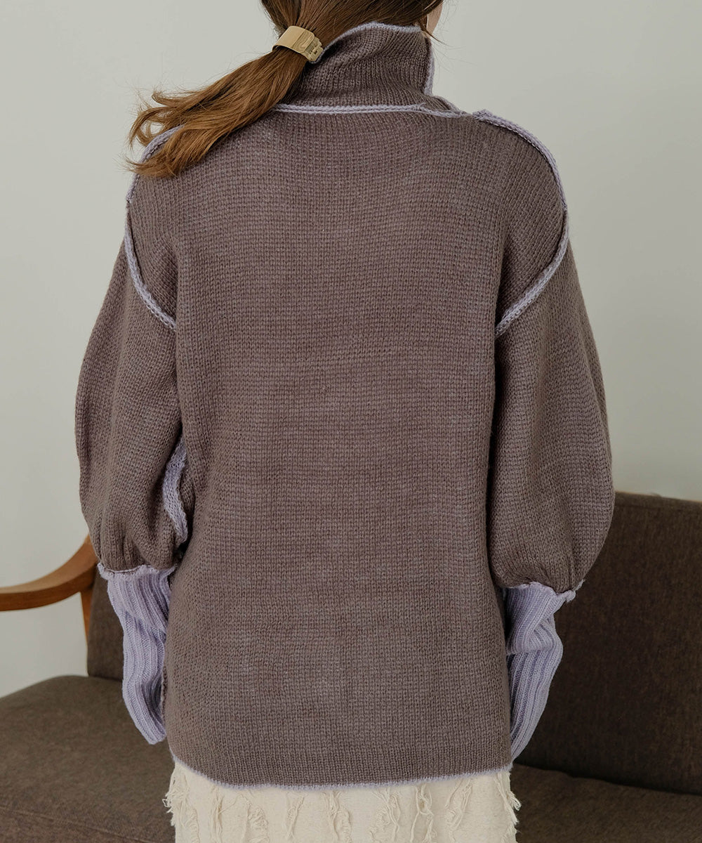 COLLAR REVERSIBLE KNIT