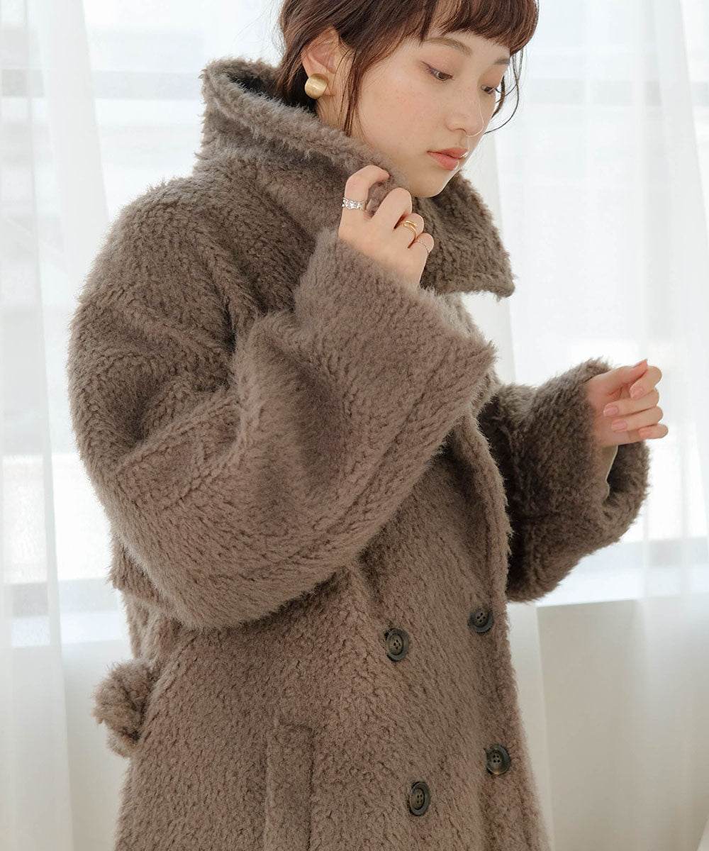 SHAGGY DOUBLE LONG COAT