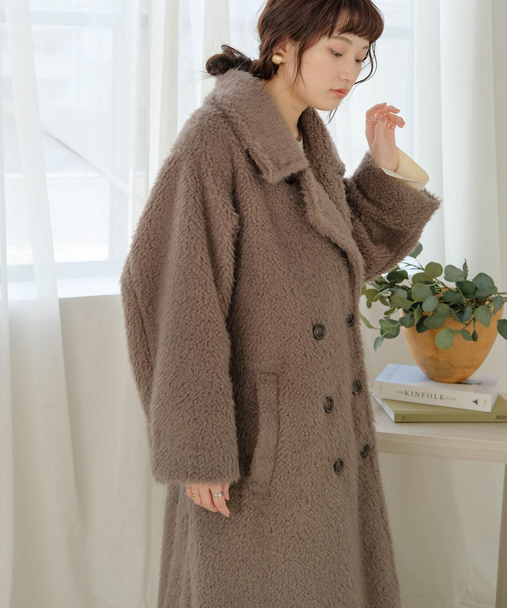 SHAGGY DOUBLE LONG COAT