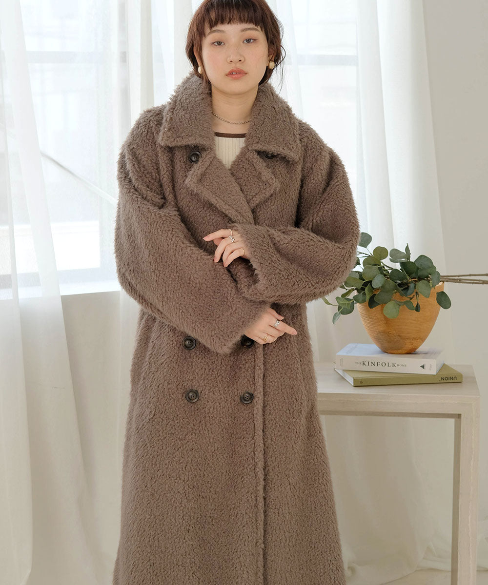 SHAGGY DOUBLE LONG COAT