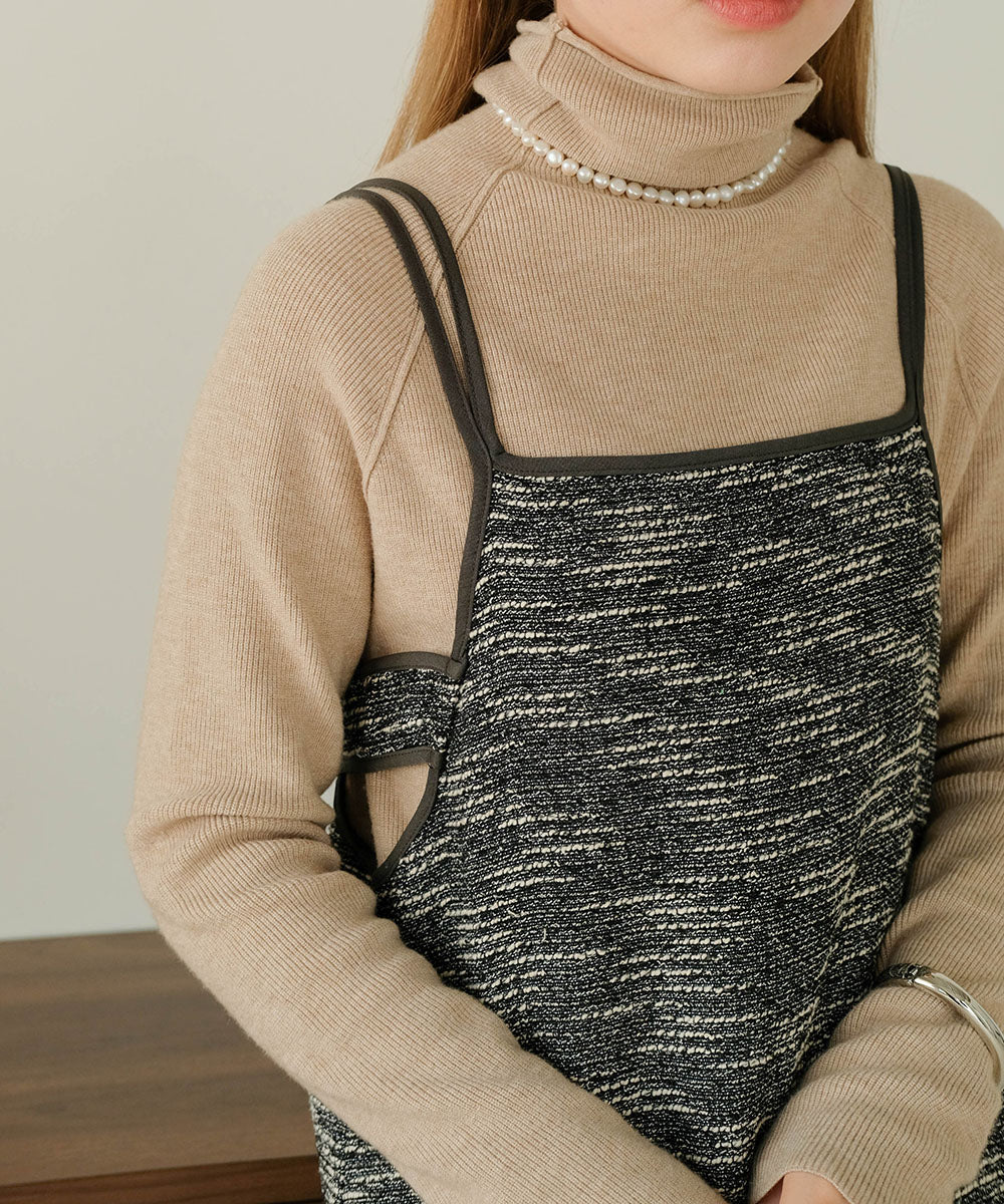 COLOR PIPING 2WAY ONEPIECE