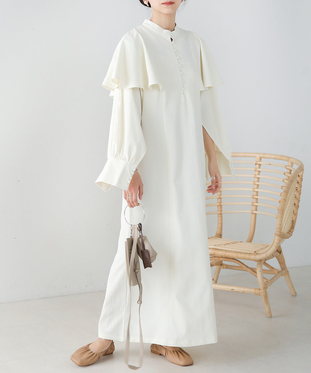 CAPE SLEEVE SLIT ONEPIECE