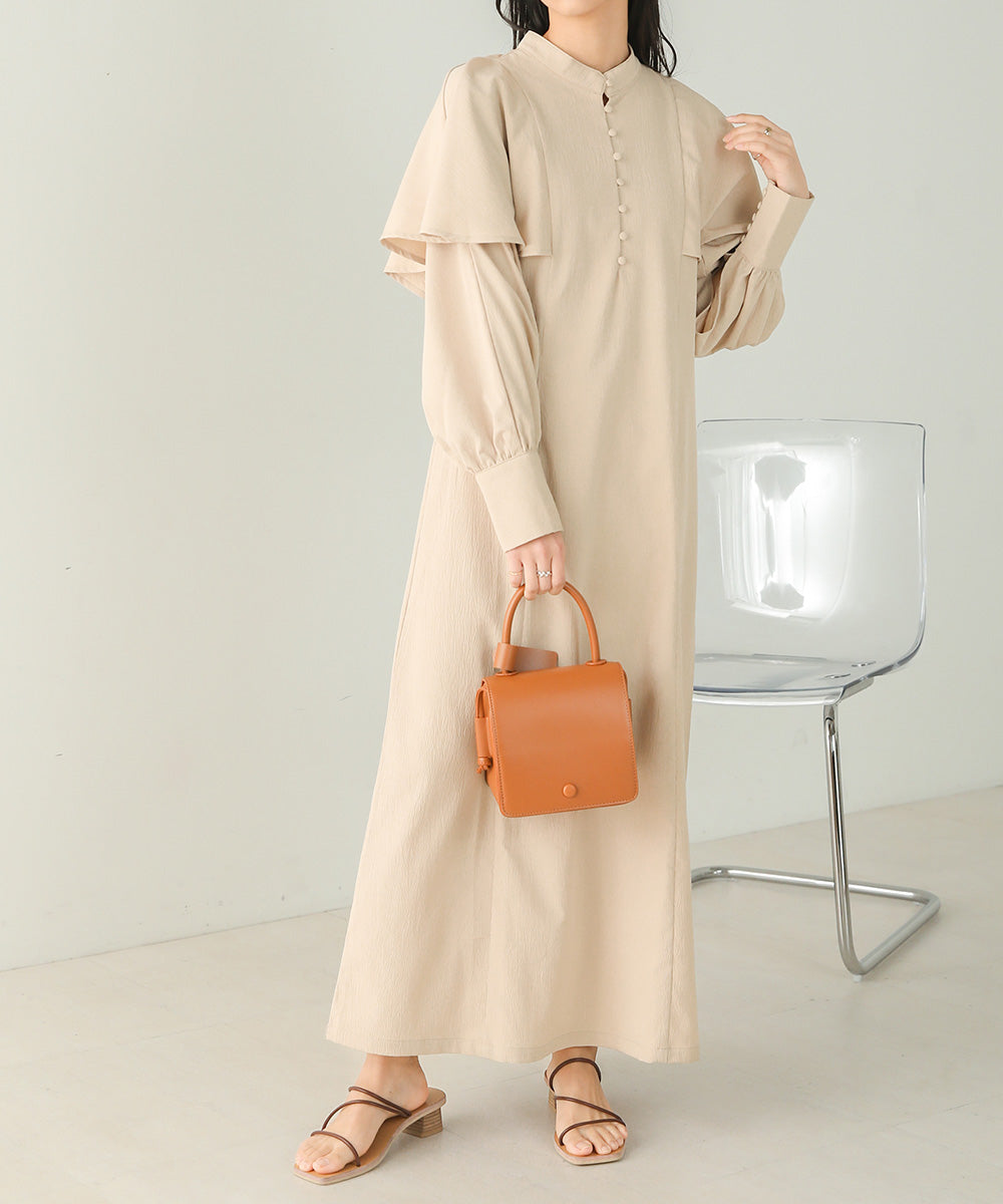 CAPE SLEEVE SLIT ONEPIECE