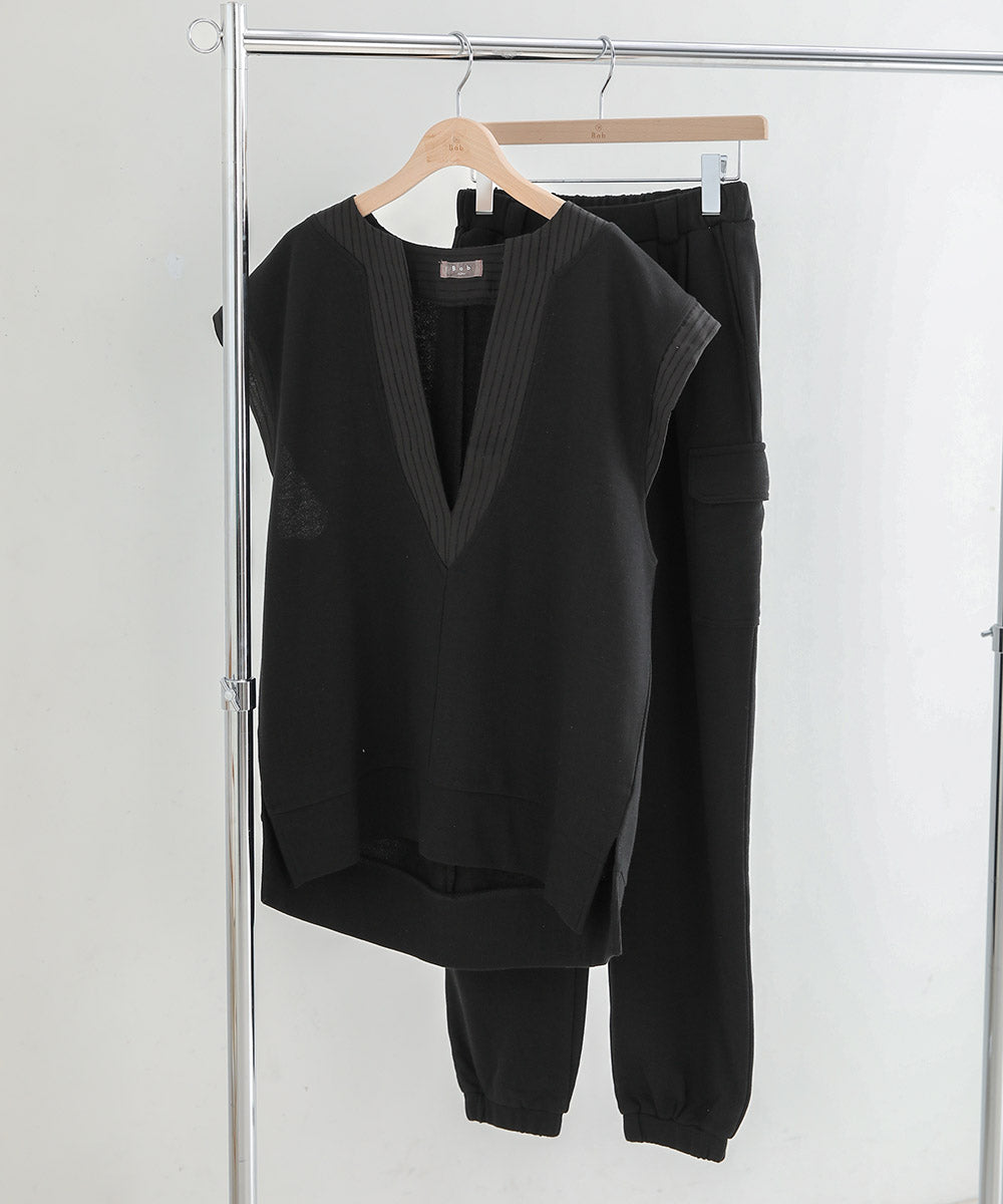 HEM TIE SWEAT TUCK PANTS