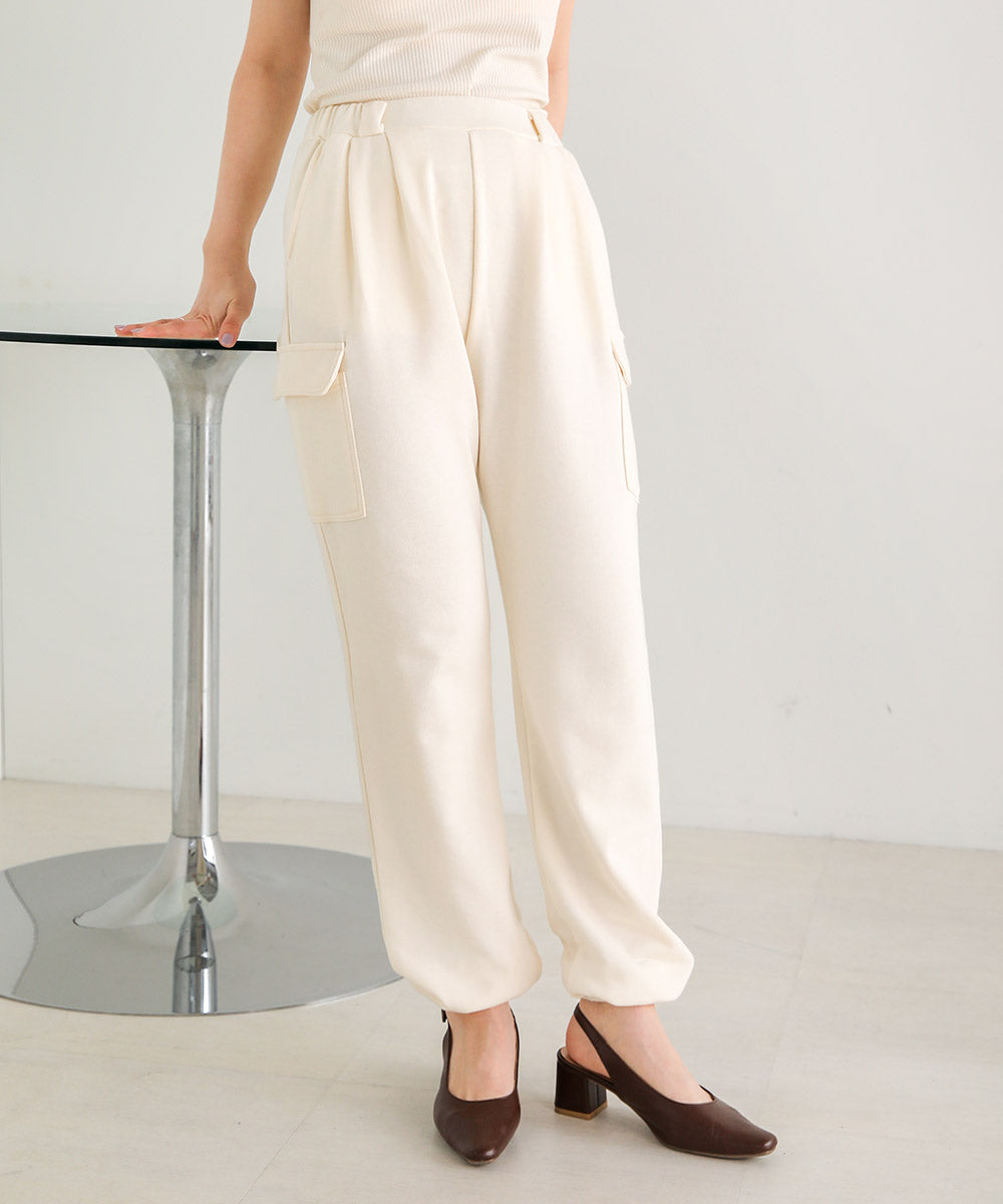 HEM TIE SWEAT TUCK PANTS