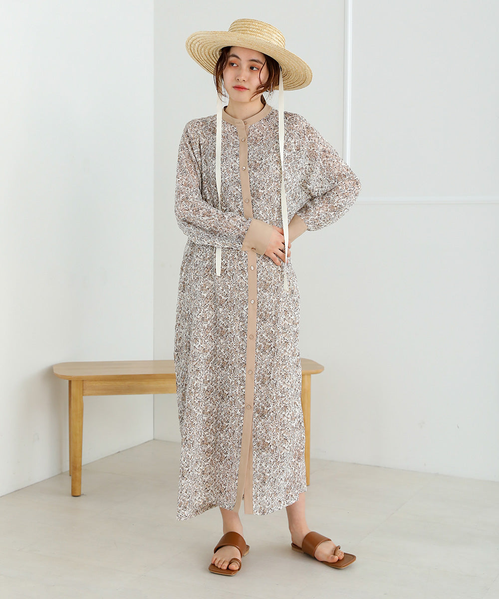 JACQUARD SMALL FLORAL ONEPIECE