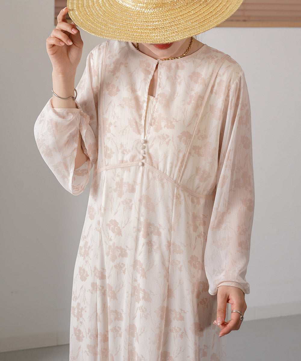 SHEER FLOWER 2WAY ONEPIECE