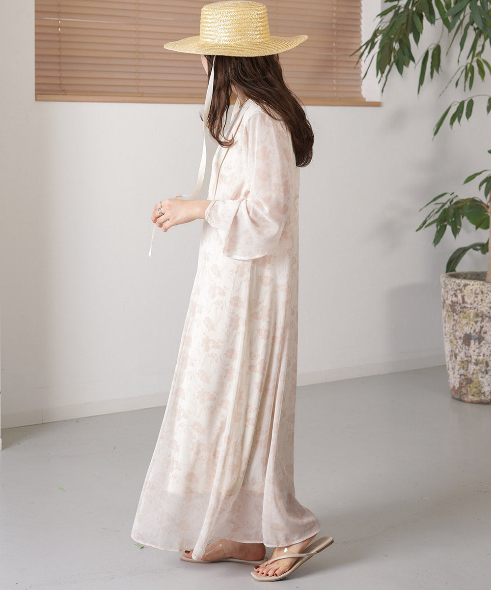 SHEER FLOWER 2WAY ONEPIECE