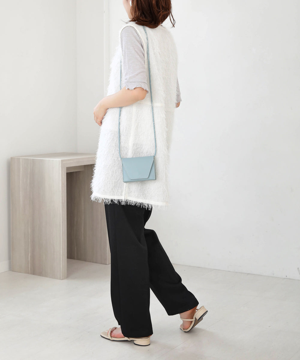 SHEER SHAGGY VEST