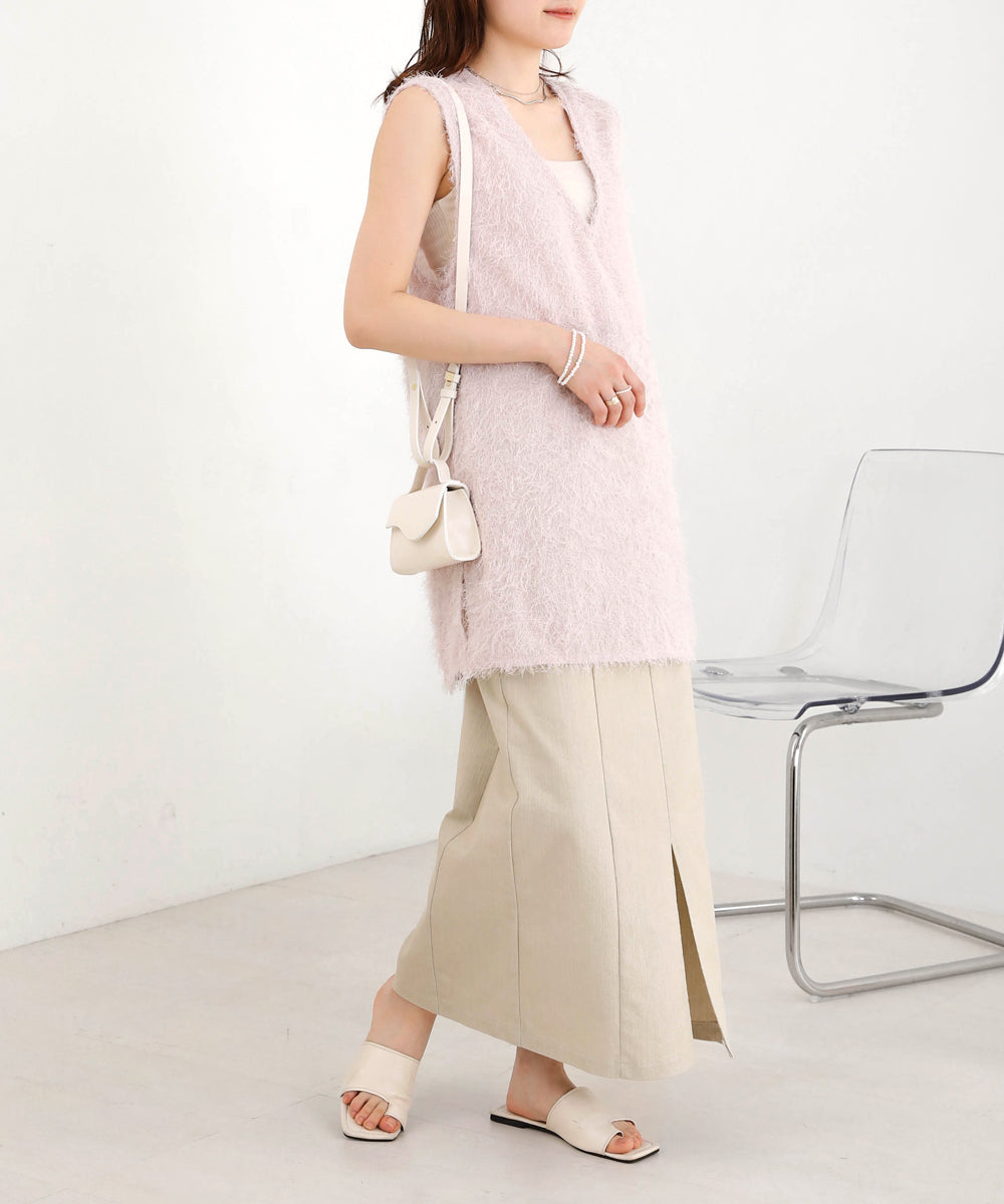 SHEER SHAGGY VEST