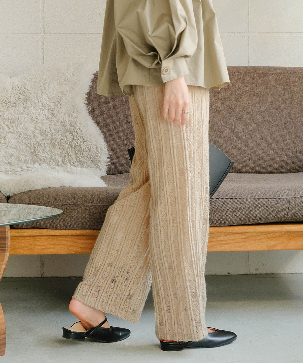 BRUSHED LACE PANTS