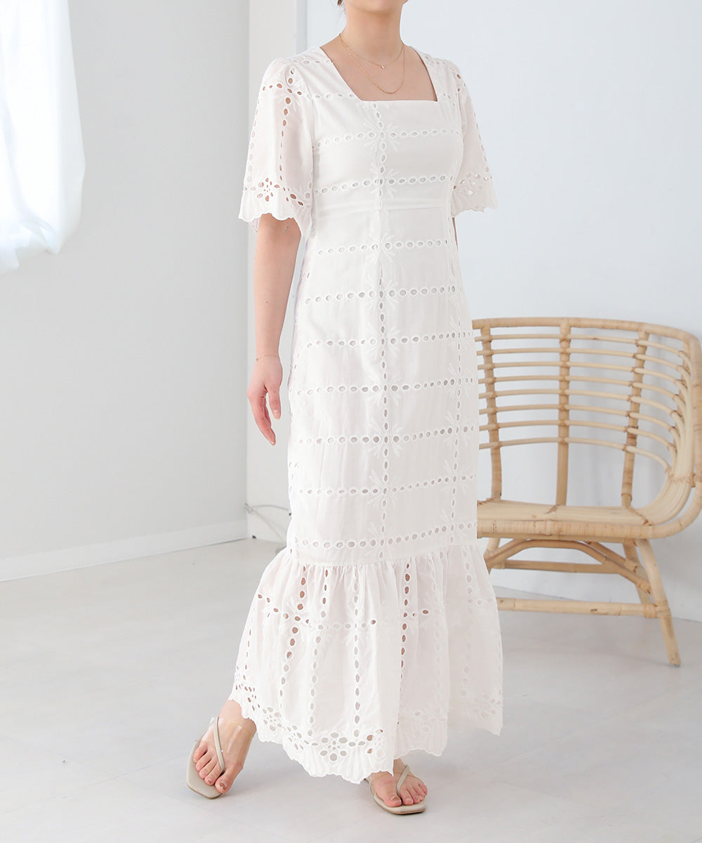 COTTON LACE MERMAID ONEPIECE