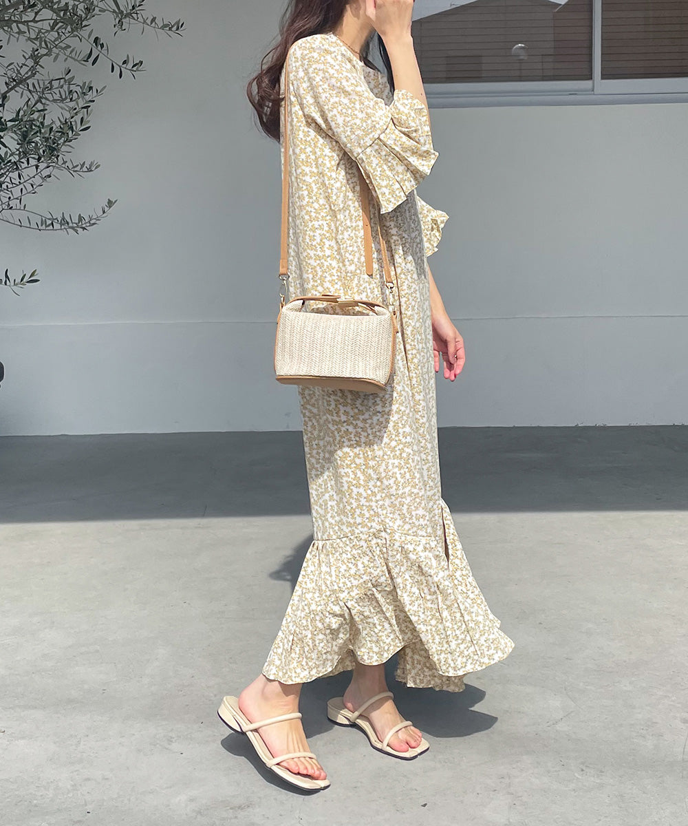 ASYMMETRIC HEM PLEATED ONEPIECE