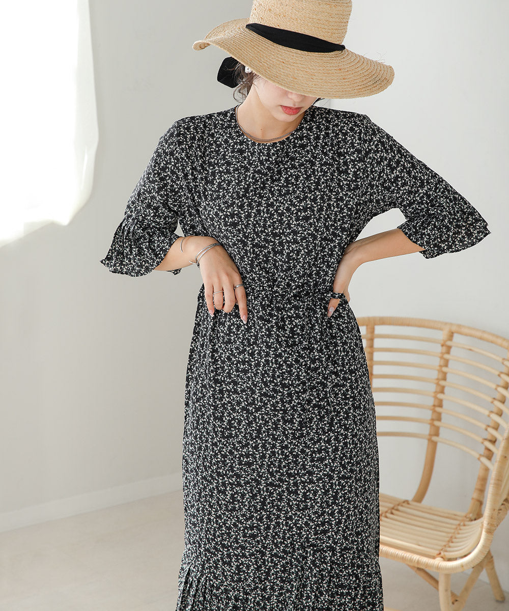 ASYMMETRIC HEM PLEATED ONEPIECE