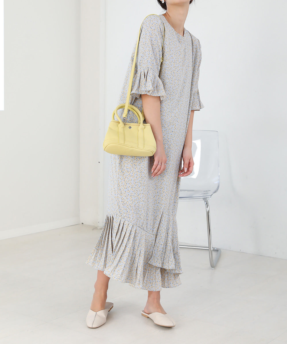 ASYMMETRIC HEM PLEATED ONEPIECE
