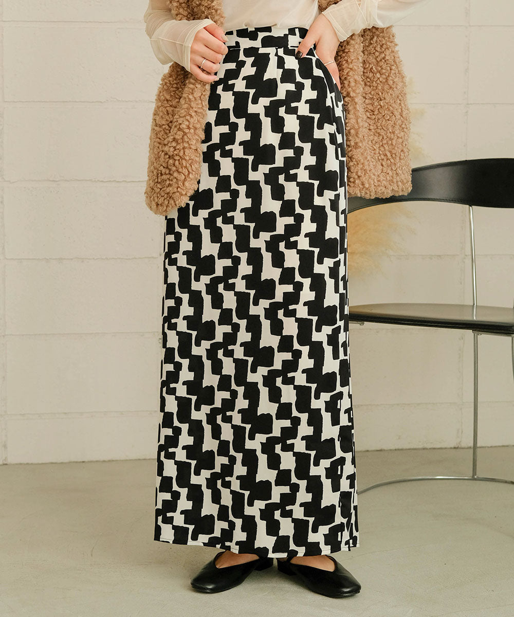 GEOMETRIC TIGHT SKIRT