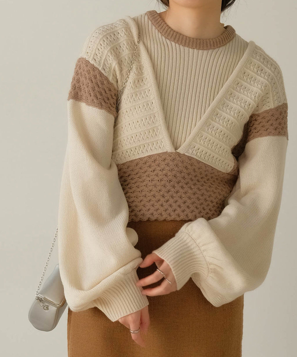 LAYERED SET KNIT TOPS