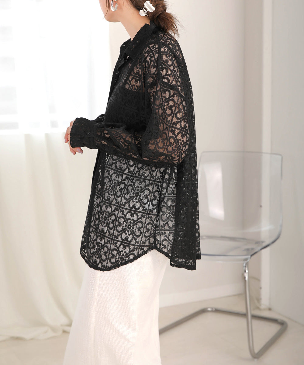 BLOCK RACE LOOSE SHIRT
