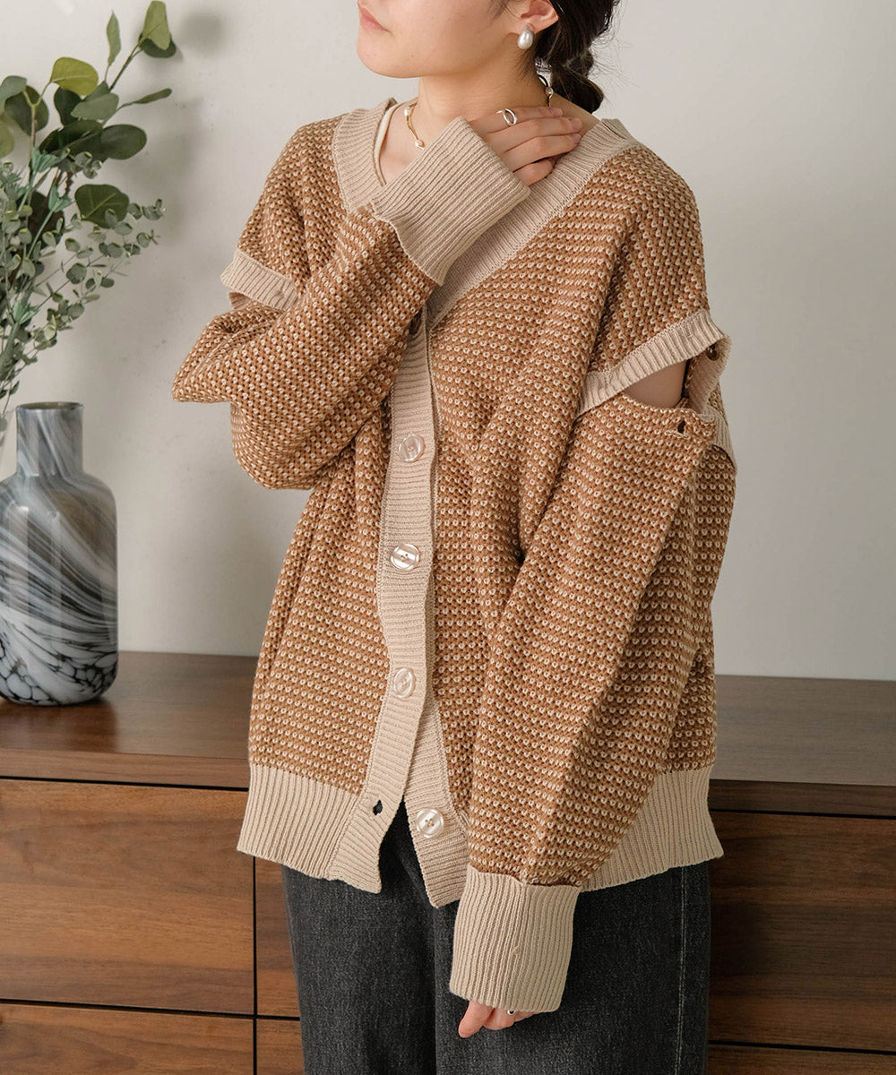 JACQUARD KNIT CARDIGAN