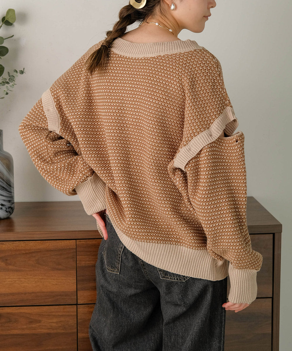 JACQUARD KNIT CARDIGAN