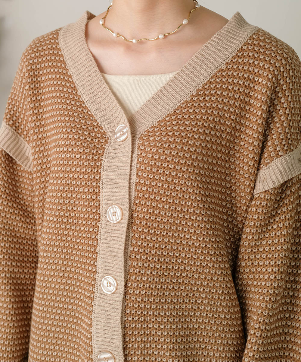 JACQUARD KNIT CARDIGAN