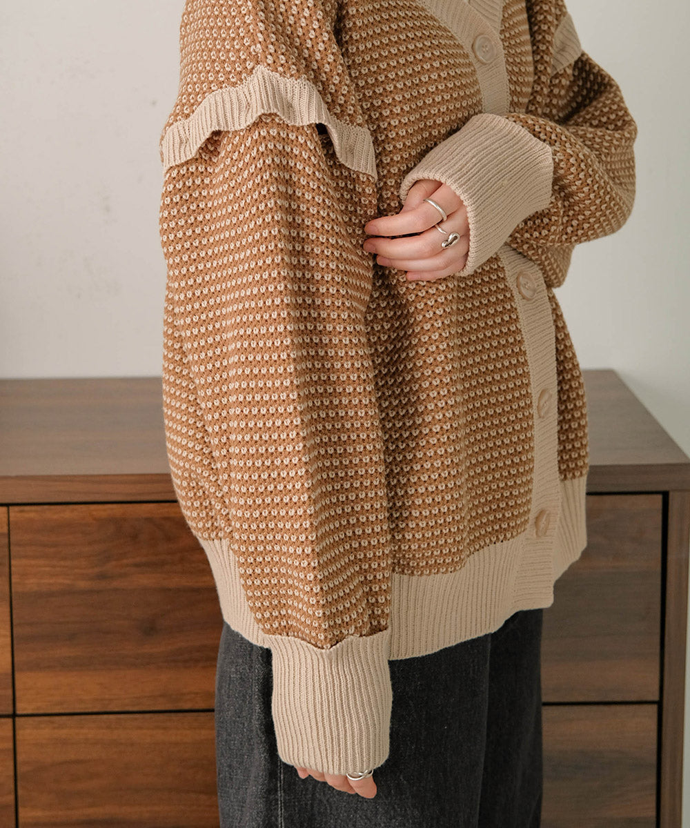 JACQUARD KNIT CARDIGAN
