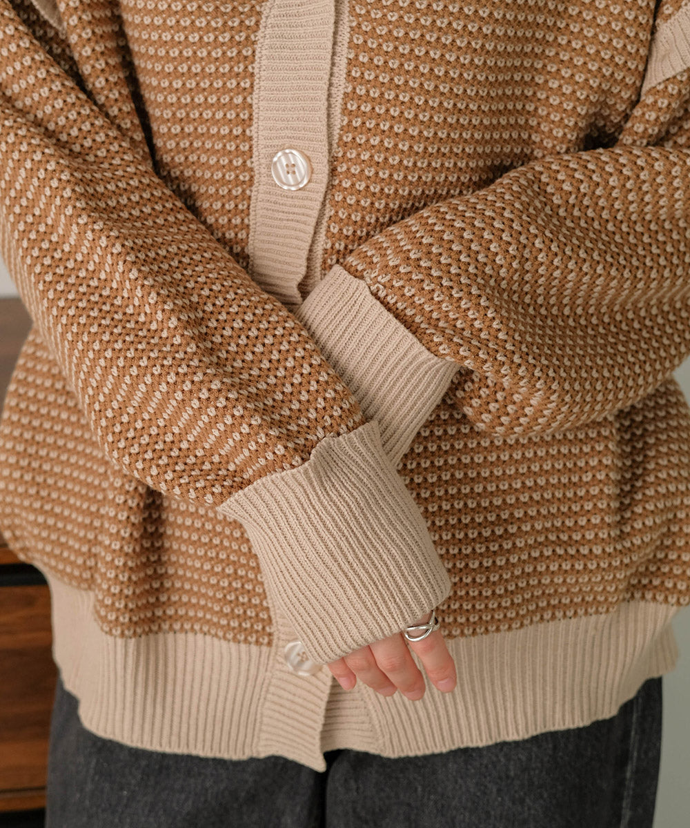 JACQUARD KNIT CARDIGAN