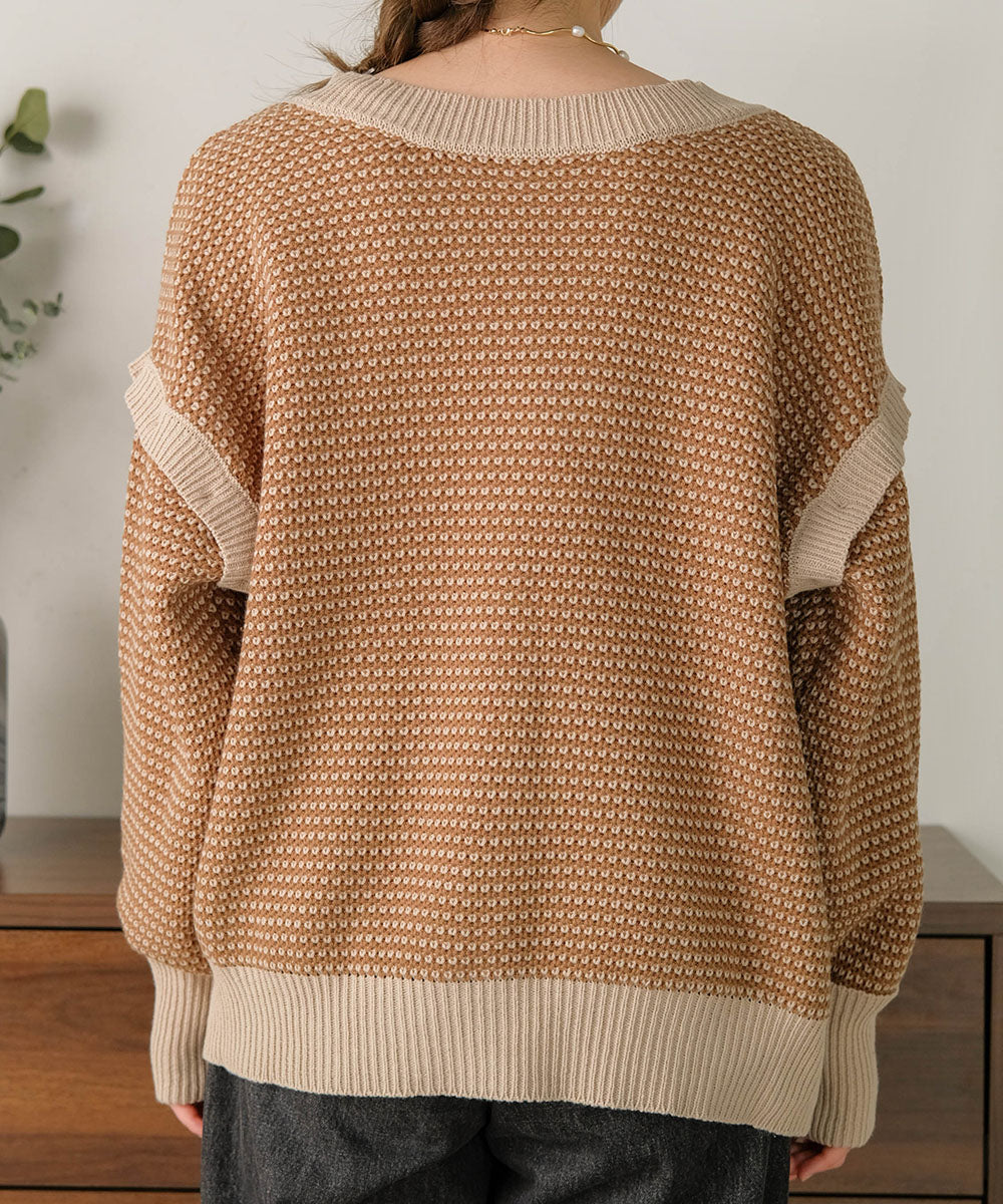 JACQUARD KNIT CARDIGAN