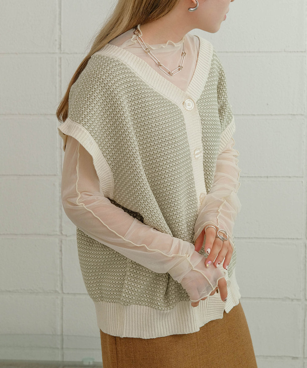 JACQUARD KNIT CARDIGAN