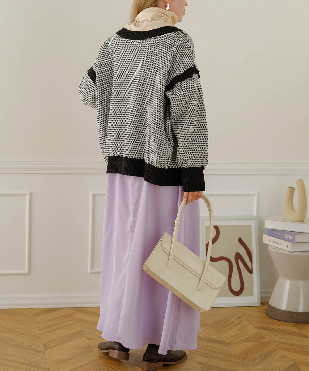 JACQUARD KNIT CARDIGAN