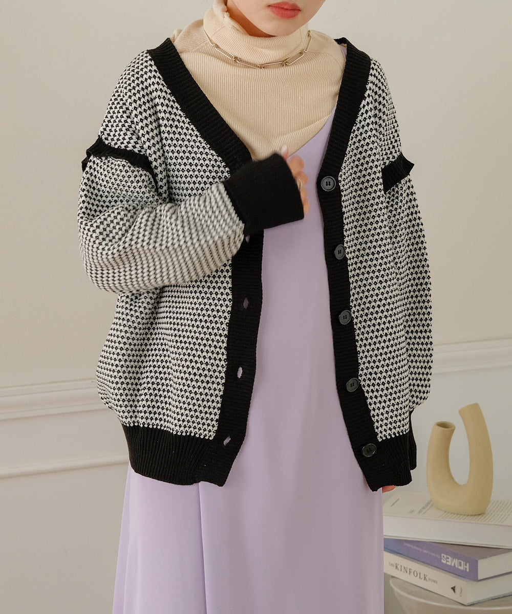 JACQUARD KNIT CARDIGAN