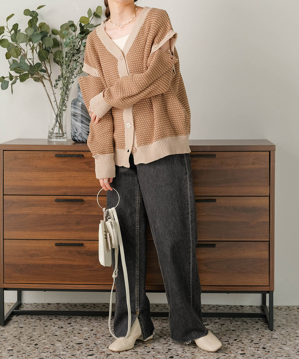 JACQUARD KNIT CARDIGAN