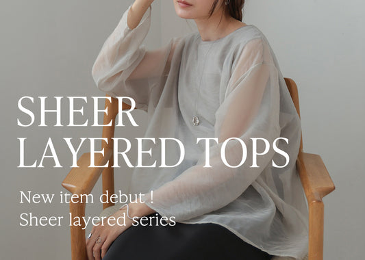 sheer layered tops NEW DEBUT !