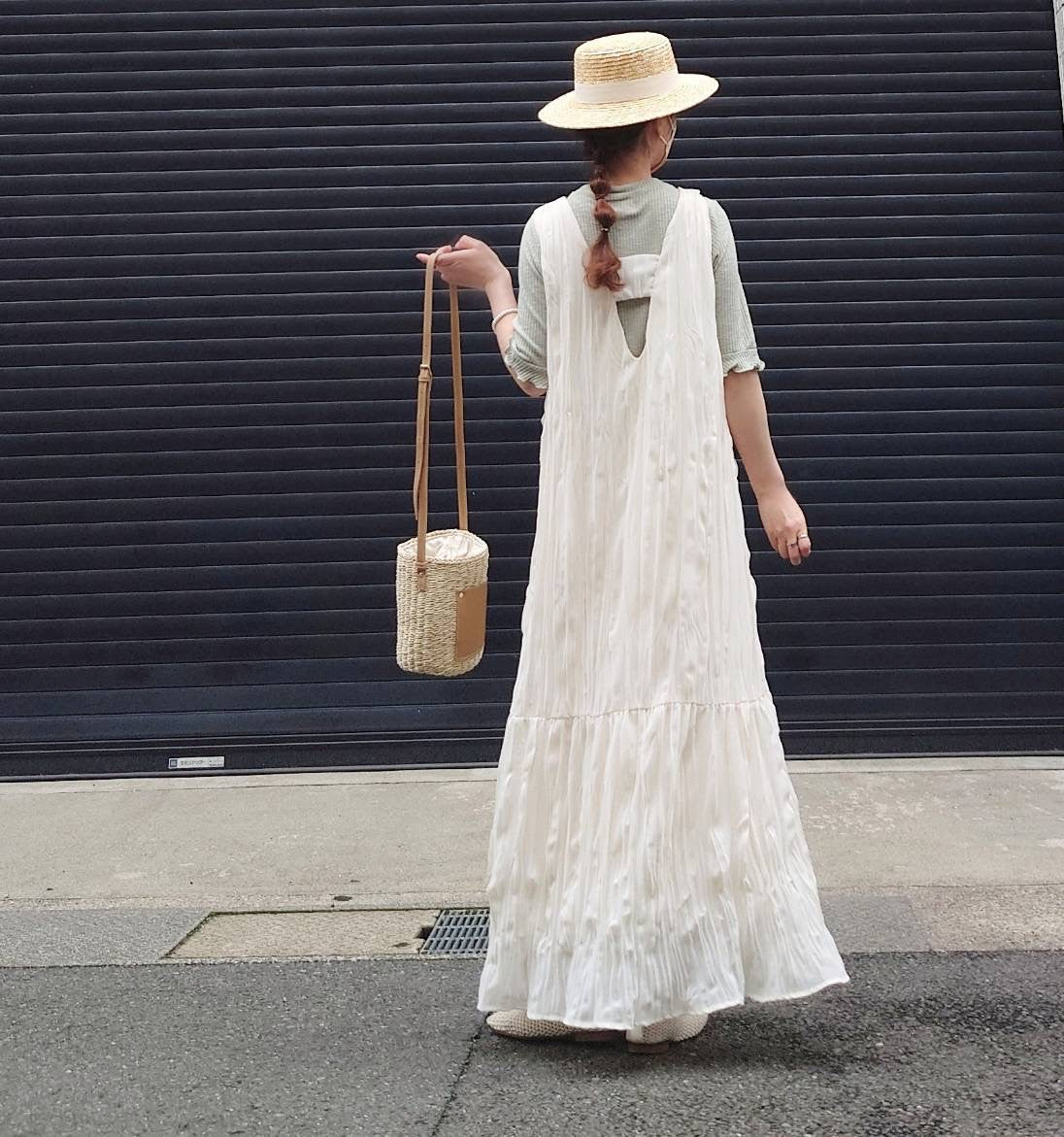 WRINKLED PLEATED JUMPER ONEPIECE