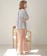 BACK OPEN GATHER BLOUSE