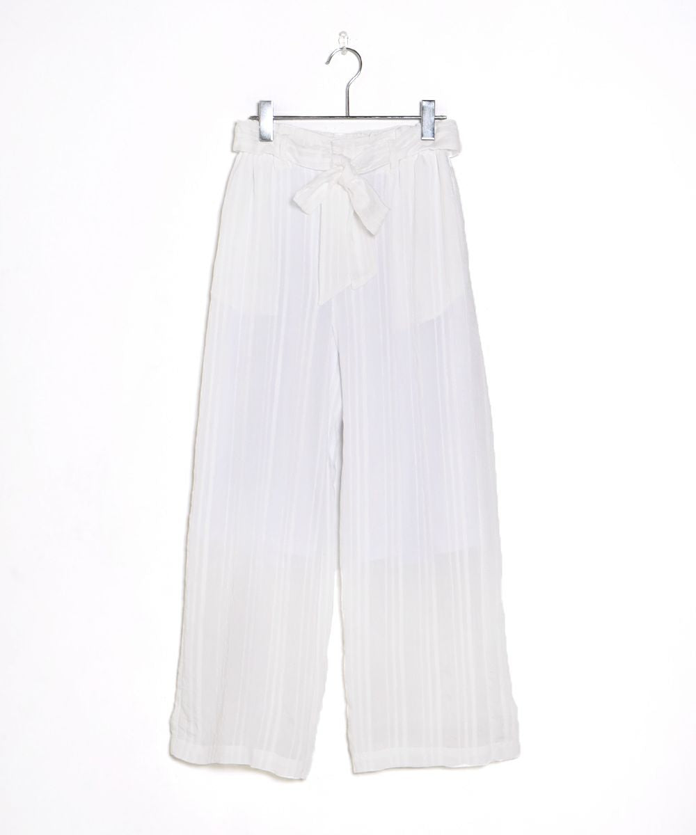 SHEER STRIPE PANTS