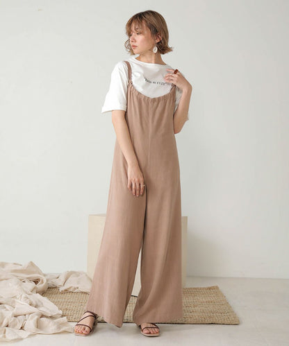 LINEN BLEND GATHERS All-IN-ONE