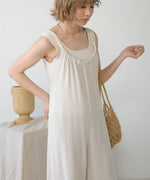 LINEN BLEND GATHERS All-IN-ONE