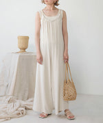 LINEN BLEND GATHERS All-IN-ONE