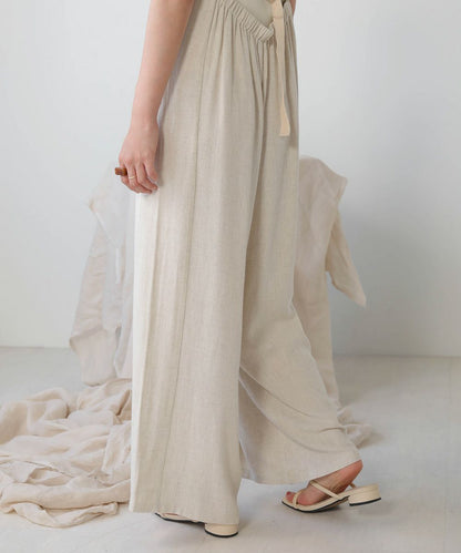 LINEN BLEND GATHERS All-IN-ONE