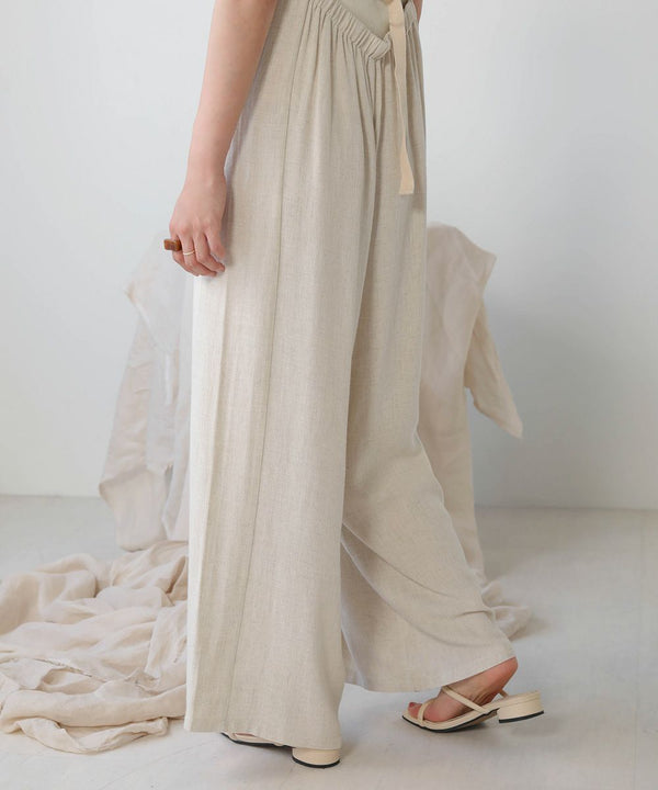 LINEN BLEND GATHERS All-IN-ONE