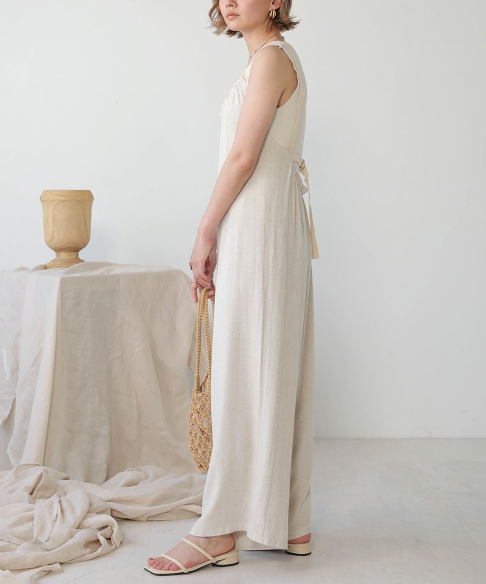LINEN BLEND GATHERS All-IN-ONE