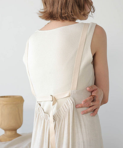 LINEN BLEND GATHERS All-IN-ONE