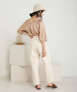 SATIN GATHERED BLOUSE
