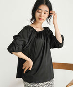 SATIN GATHERED BLOUSE