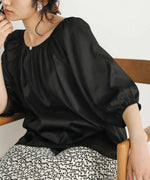 SATIN GATHERED BLOUSE