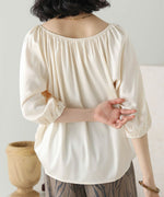 SATIN GATHERED BLOUSE