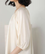SATIN GATHERED BLOUSE