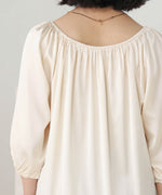 SATIN GATHERED BLOUSE