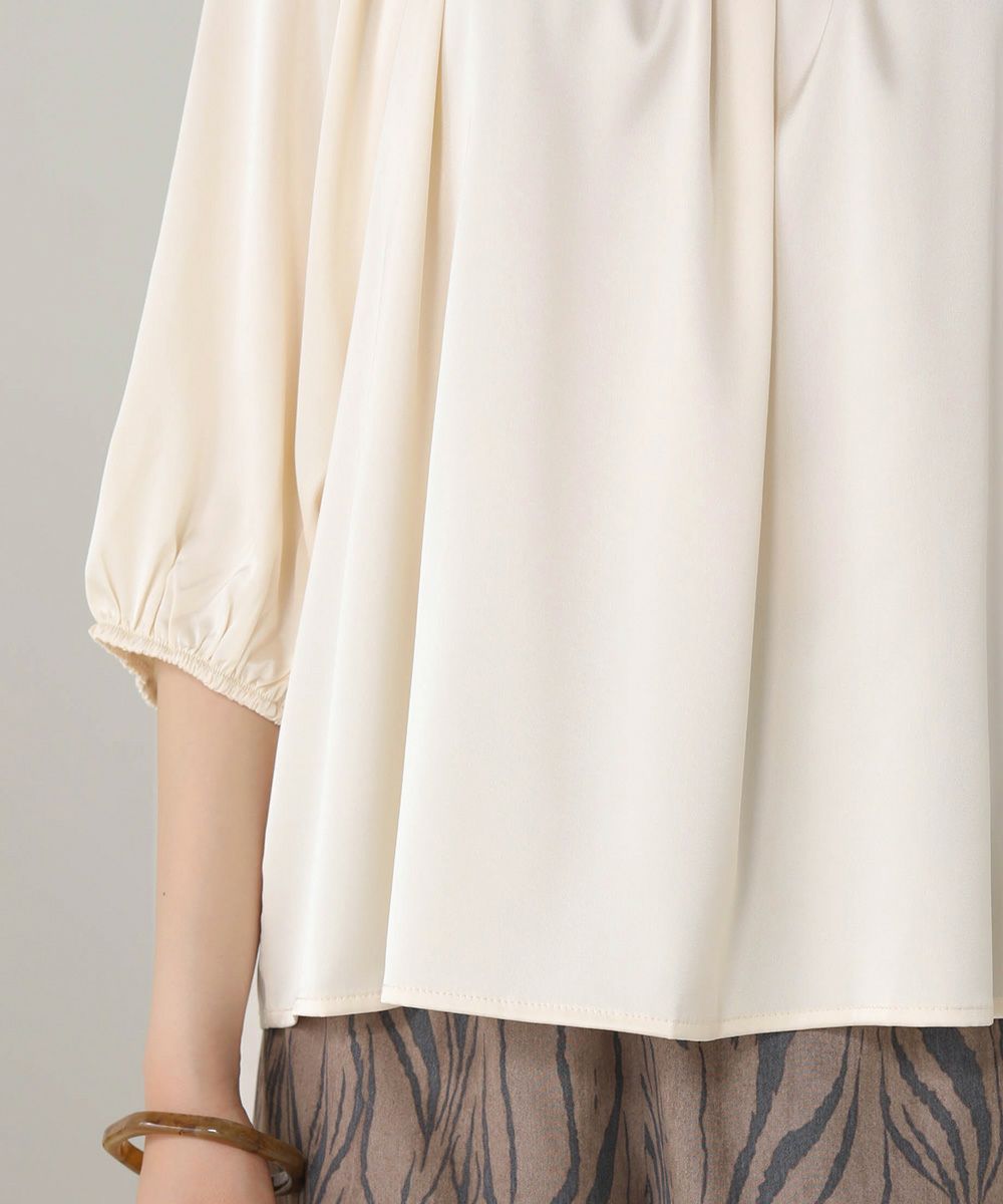 SATIN GATHERED BLOUSE